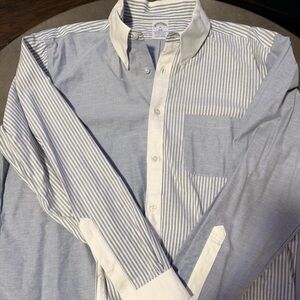 Brooks Brothers Blue and White Striped Button Down Shirt